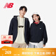 NEW BALANCE NB官方男款早秋簡(jiǎn)約舒適潮流百搭連帽衛衣拉鏈外套 BK MJ41501 XL