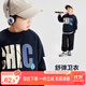 左西男童衛(wèi)衣洋氣秋裝2025新款兒童上衣大童男孩春秋衣服 藏青色 150