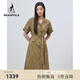 beanpole【度假連衣裙】濱波  春夏新款女士泡泡紗襯衫型H版連衣裙 卡其色 M 165/88A
