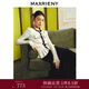 MAXRIENY貴雅精致風(fēng)釘珠小香外套修身顯瘦上衣 米白 M