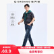 佐丹奴牛仔褲男潮流貓須磨白微彈印花中腰牛仔長(cháng)褲男18113619