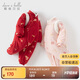 戴維貝拉新生兒紅色夾棉爬服冬裝女寶抗菌防螨新年服中國風(fēng)