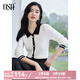 歐莎（OSA）小香風(fēng)撞色長(zhǎng)袖輕薄針織衫白色女上衣內(nèi)搭女可外穿2025年秋新款 白色 M