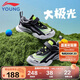 李寧（LI-NING）童鞋兒童運動(dòng)鞋男大童夏款透氣大極光款魔術(shù)貼休閑鞋36YKCQ274-17