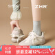 ZHR戶外運(yùn)動(dòng)鞋女復(fù)古風(fēng)百搭休閑女鞋內(nèi)增高德訓(xùn)鞋女 QS52米色39