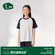 松山棉店小薄荷兒童長(zhǎng)袖短袖T恤春季男童女童中大童運(yùn)動(dòng)上衣 兒童-短袖-白色撞黑色 170