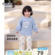 幼歌（YOUGE）【扭扭系列】新嬰幼兒愛心寬松休閑直筒褲斜紋背帶褲 米色（長(zhǎng)褲） 90 cm