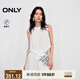 ONLY2025夏季新款不對稱剪裁純色短款圓領(lǐng)無袖雪紡衫女|125241005 A43奶油白色 S