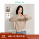 茵曼綿羊毛保暖羊毛衫秋冬女裝顯瘦打底針織毛衣長(cháng)袖上衣 卡其色 L 