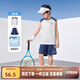 左西童裝男童網(wǎng)眼吸濕速干背心套裝兒童運動(dòng)兩件套2025夏裝新款 藏青色 160 建議身高160cm左右