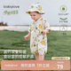 babylove嬰兒連體衣夏季竹棉山茶紗布和尚服新生兒寶寶衣服薄款透氣哈衣