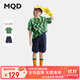 馬騎頓（MQD）童裝男童條紋滿版純棉短袖套裝24夏裝兒童短袖T恤短褲2件套