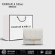 CHARLIE & KELLI品牌小c&k女士零錢包卡包迷你收納小包包2025新款單肩包女 灰色【七夕實用禮物】