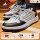 adidas GAMETALKER簡(jiǎn)約休閑低幫籃球運動(dòng)板鞋男女阿迪達斯官方 白色/黑色/灰色 42