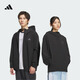 adidas拒水防風(fēng)休閑連帽夾克外套男女秋季新款阿迪達斯官方輕運動(dòng)   黑色   XL
