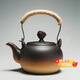 容山堂粗陶茶壺煮茶器茶具套裝泡茶壺?zé)畨仉娞諣t圍爐煮茶碳爐酒精爐 粗陶提梁壺-祥云鈕 780ml
