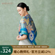 寶石蝶真絲絲巾100%桑蠶絲雙面圍巾披肩女生媽媽生日禮物禮盒/鳳冠霞帔2