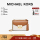 MICHAEL KORS禮物輕奢MK女包ROSE老花鏈條包 小號 香草白色/橡果棕色