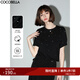 COCOBELLA[璀璨星河]手工燙鉆短袖T恤女寬松舒適棉感上衣TS3010 星空黑 S