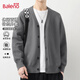 班尼路（Baleno）針織開(kāi)衫外套男士春秋季新款寬松夾克潮流V領(lǐng)上衣休閑毛衣男毛衫