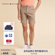 TOMMY HILFIGER【微彈直筒】夏季男裝經(jīng)典百搭商務(wù)簡(jiǎn)約休閑西褲短褲 卡其色AEG 33