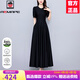 AEMAPE杭州高端桑蠶絲真絲連衣裙女裝2025新款夏季大品牌高級感黑色裙子 黑色長款 XL