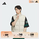 adidas 530蓬輕質(zhì)籃球廓形運動(dòng)保暖鴨絨羽絨馬甲男裝秋冬阿迪達斯 淡芝麻土灰 XL