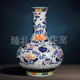 景德鎮(zhèn)仿古手繪青花瓷花瓶擺件客廳輕奢博古架陶瓷花器裝飾工藝品 青花斗彩賞瓶（高33cm寬23cm）