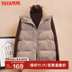 鴨鴨（YAYA）羽絨服馬甲女款秋冬季新款小個(gè)子外搭馬夾背心冬裝坎肩外套KLZ 卡其色 XL
