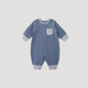 巴厘小豬寶寶秋裝哈衣新生兒春秋純棉a類(lèi)連體衣小月齡衣服秋款嬰兒外出服 丹寧藍 80cm