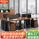 時(shí)仁（ShiRen）辦公桌椅組合職員簡(jiǎn)約現(xiàn)代辦公家具員工位卡座鋼架桌 大葉胡桃 色卡一塊（定制顏色）