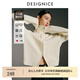迪賽尼斯（DESIGNICE）2024年冬季新款軟糯寬松羊毛拉鏈開衫氣質純色長袖毛衣女 米色 XL
