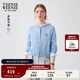 Teenie Weenie小熊女裝薄款針織衫夏季新款學(xué)院白色針織開(kāi)衫空調衫 淺藍色 M