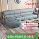 夢(mèng)美斯宣 沙發(fā)意式現(xiàn)代簡(jiǎn)約輕奢烏金木沙發(fā)客廳北歐真皮實(shí)木沙發(fā) HJGW-A08 【烏金木】單人位+三人位+貴妃位