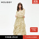 moussy 新品意式度假風(fēng)薔薇印花雪紡連衣裙028ISX33-1781 013象牙色 S 00001/S