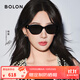 BOLON暴龍眼鏡楊紫同款寬腿貓眼太陽(yáng)鏡防紫外線(xiàn)墨鏡女款遮陽(yáng)防曬BL3189 小框BL3195C10-酷感黑