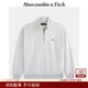 Abercrombie & Fitch【半拉鏈立領(lǐng)】小麋鹿圖案男裝25秋冬新款美式衛衣外套122-5541 淺灰色 M (180/100A)