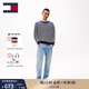 TOMMY JEANS25秋冬男裝美式復(fù)古磨白淺藍色水洗微彈寬松錐形牛仔褲20979 牛仔淺藍1AB 32
