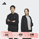 adidas休閑舒適寬松加絨連帽夾克外套男女阿迪達(dá)斯官方輕運(yùn)動(dòng)   黑色   L