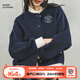 馬登學(xué)院風(fēng)棒球服夾克女秋季美式復(fù)古撞色刺繡百搭毛呢外套保暖上衣 海軍藍(lán) （建議拍下一碼） S