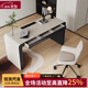 班尼美（bannimei）高級感現代簡(jiǎn)約書(shū)桌意式極簡(jiǎn)家用書(shū)房辦公桌客廳輕奢電腦桌寫(xiě)字臺 米白色 1.2米書(shū)桌