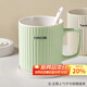 拜杰陶瓷豎紋馬克馬克杯陶瓷杯咖啡杯早餐杯牛奶大容量杯子400ml