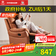 左右沙發(fā)功能皮感科技布單人沙發(fā)單椅DZY6010 暮光橙31055