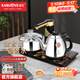 金灶（KAMJOVE）K9全自動(dòng)上水電熱水壺茶具套裝泡茶壺燒水一體機全智能茶臺燒水壺 亮銀色 0.9L