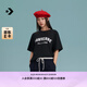 匡威（Converse）官方 男女美式黑白撞色字母短袖全棉圓領(lǐng)T恤10024566 10024566-A02 M