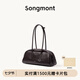 Songmont【雎曉雯同款】山下有松循跡保齡球枕頭包波士頓腋下法棍包 黑檀色 現(xiàn)貨