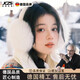JCZS德國品牌防寒毛絨耳罩女冬季可愛(ài)保暖防風(fēng)防凍耳捂護耳朵情侶耳套 白色【長(cháng)毛款】可折疊