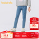 巴拉巴拉童裝女童牛仔褲2025春裝兒童小腳褲子中大童時(shí)尚繡花休閑長(cháng)褲潮流 牛仔中藍88201 160