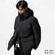 優(yōu)衣庫男裝女裝高級保暖羽絨茄克冰雪羽絨戶(hù)外連帽外套477136 09 黑色 XL /180/108B