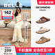 百麗（Belle）度假風(fēng)夾腳拖鞋女商場(chǎng)同款真皮休閑拖鞋BAX36BT5 啡色 36 (230mm)